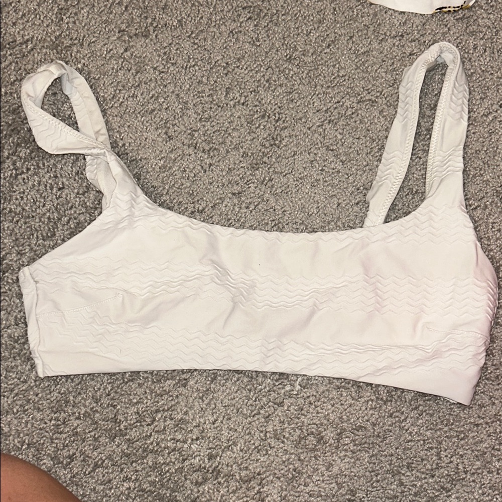 White Textured Women's Bralette